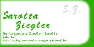 sarolta ziegler business card